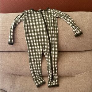 Kyte BABY Olive Checkered Kids Footie